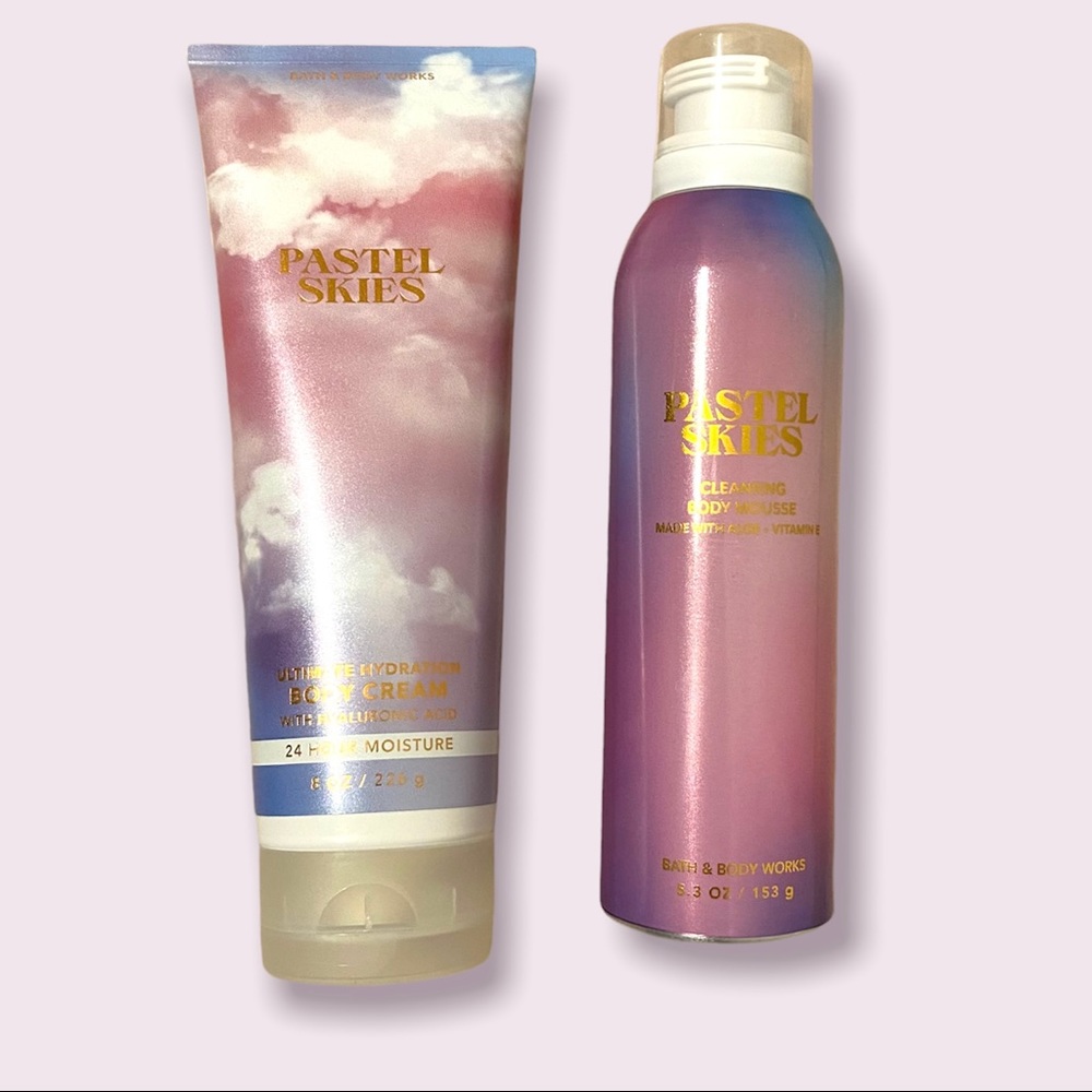 Bath & Body Works Pastel Skies Cleansing Mousse Ultimate Hydration Body Cream
